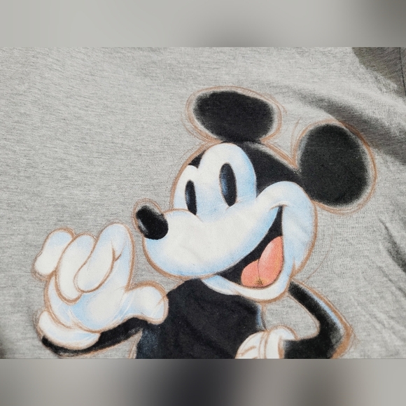 Disney Mickey Mouse 100 Anniversary Gray Graphic S/S T-shirt Unisex Size Small - Picture 4 of 9